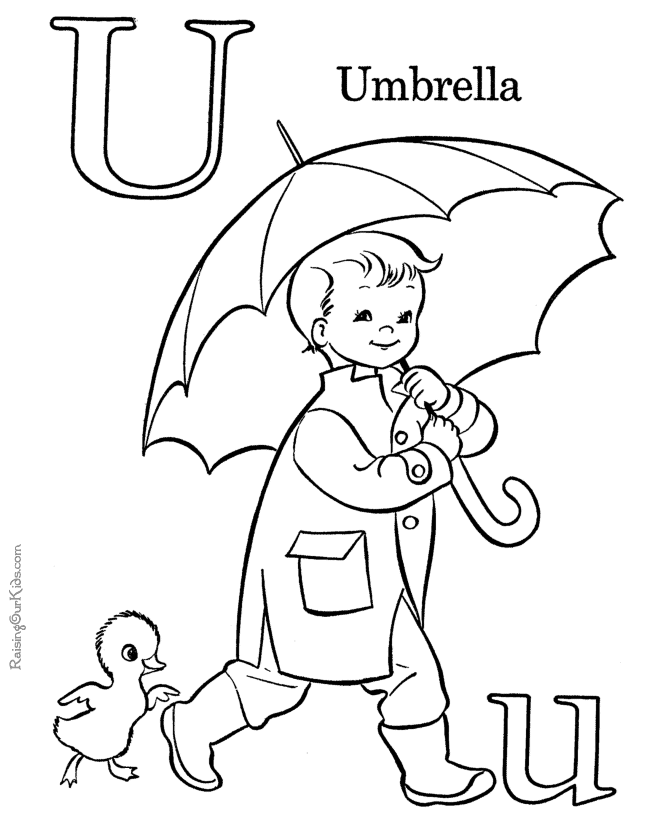 ABC picture to color - Letter U - 025