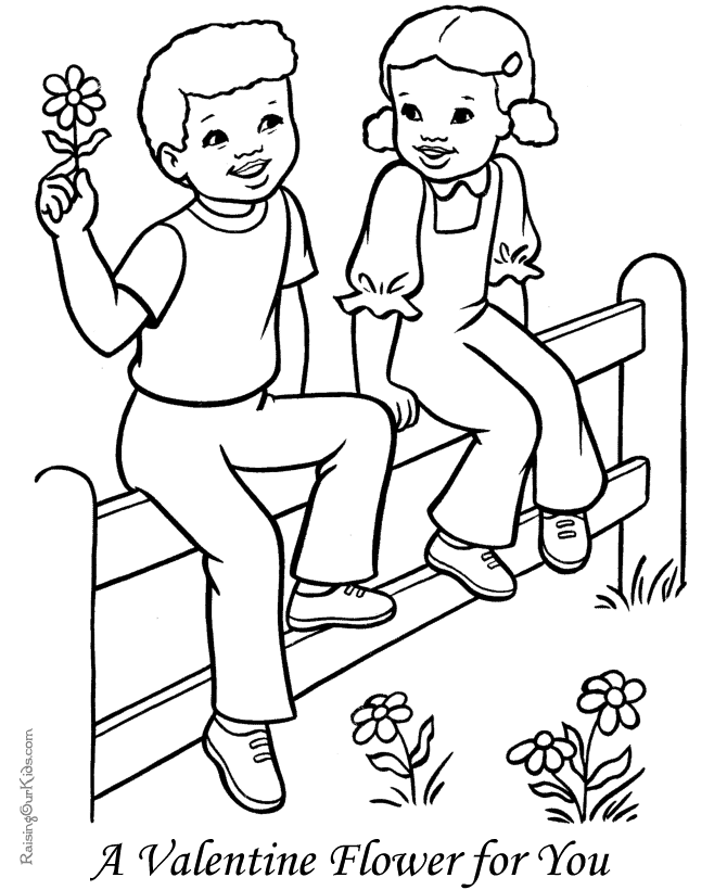 Valentine Coloring Sheet to Print - 004