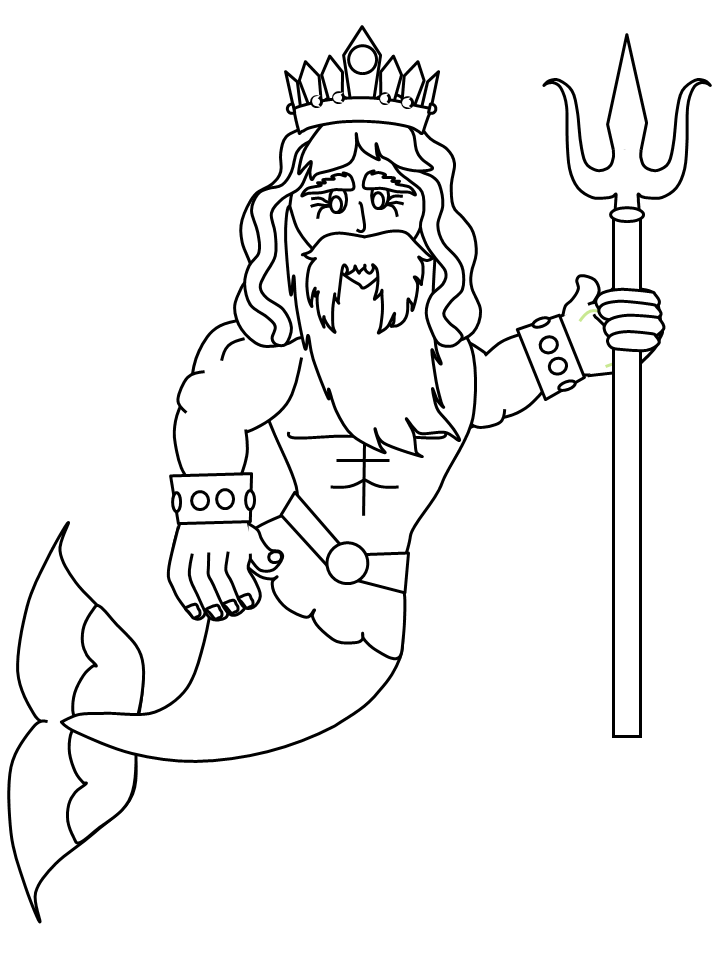 Mermaid And Merman Colouring Pages - Coloring Home