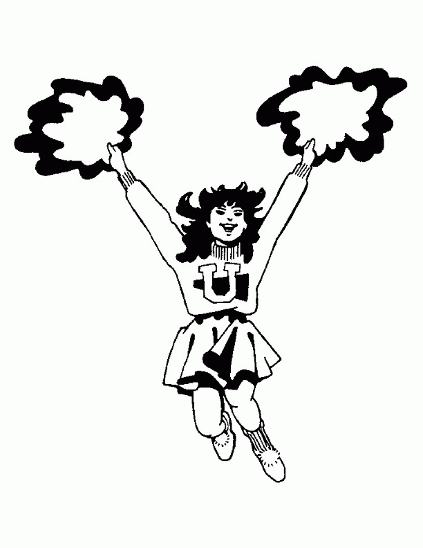 Cheerleader Colouring Pages