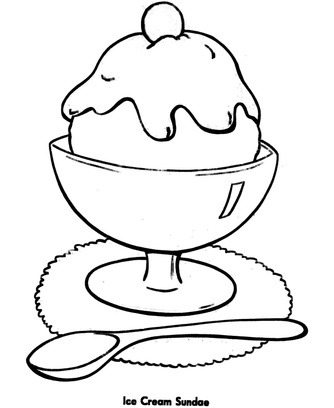 Ice Cream Sundae Coloring Page | Clipart Panda - Free Clipart Images