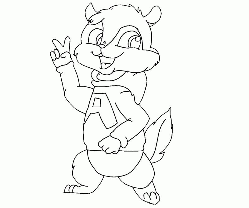 15 Alvin and the Chipmunks Coloring Page