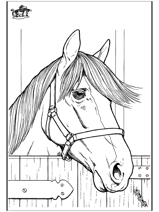 Funnycoloringcom Animals Coloring Pages Horses Horse Head 2