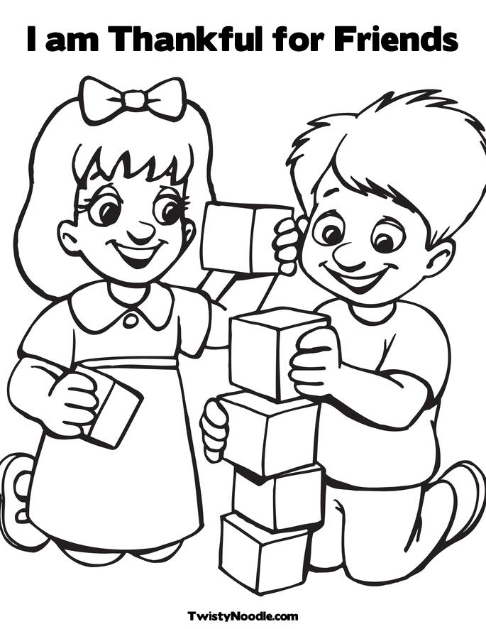 Friendship Coloring Pages For Kids
