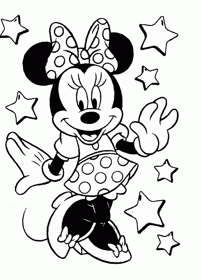 Minnie Mouse Birthday Coloring Pages