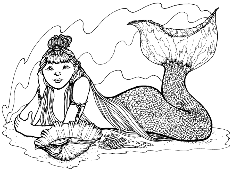 mermaid sketches Colouring Pages