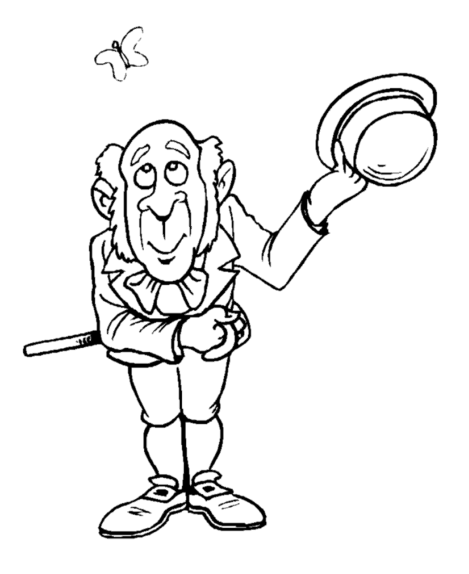 St Patrick's Day Coloring Pages - Leprechaun tipping hat Irish 