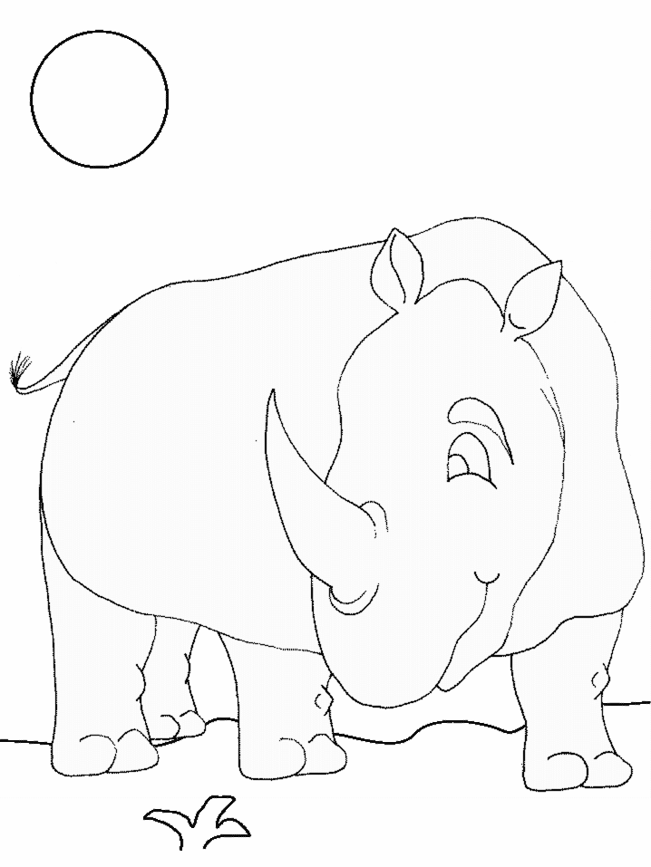 Rhino Animals Coloring Pages & Coloring Book
