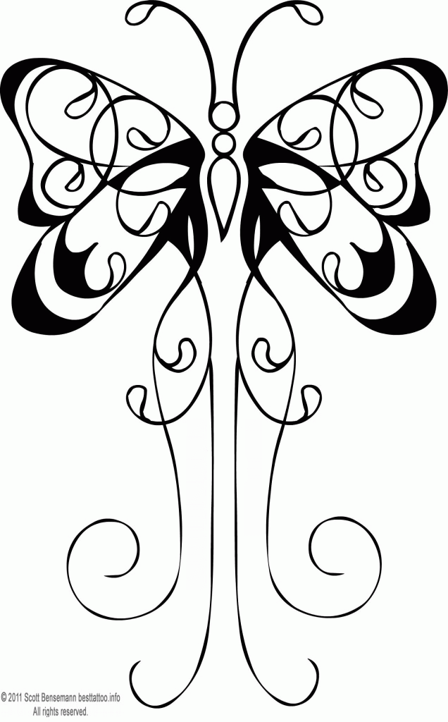 Favorable Butterfly Outline Tattoos | Tattoo Designs - Coloring Home