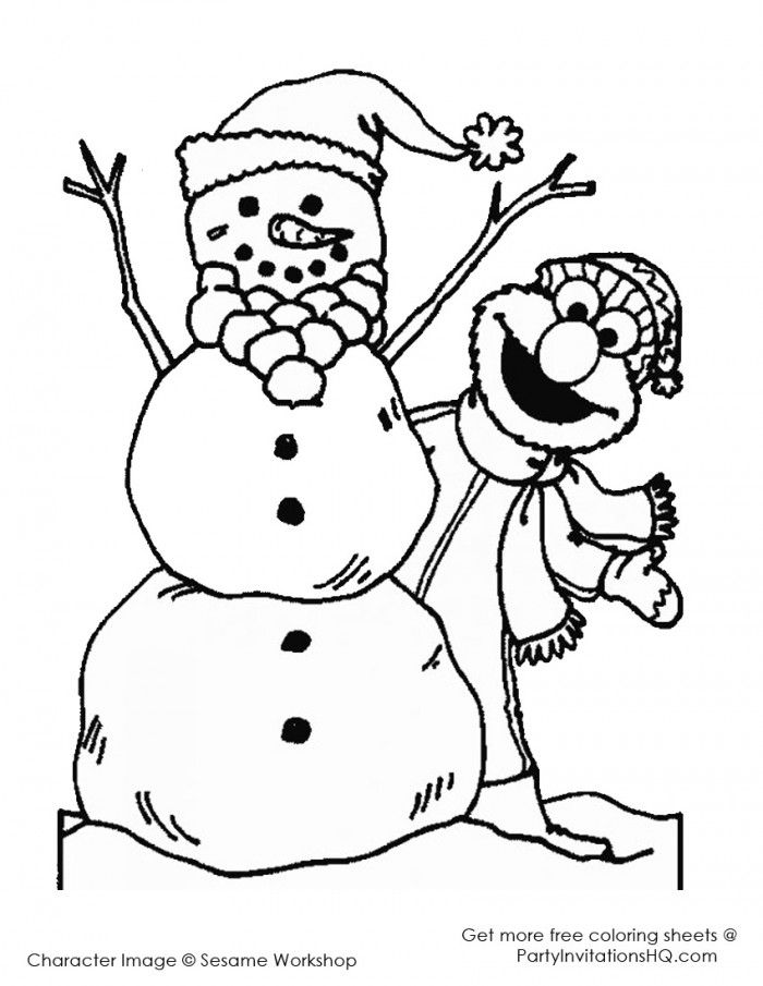 Elmo Christmas Coloring Pages Coloring Home