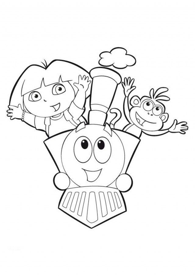 Download Dora Coloring Pages To Print Or Print Dora Coloring Pages 
