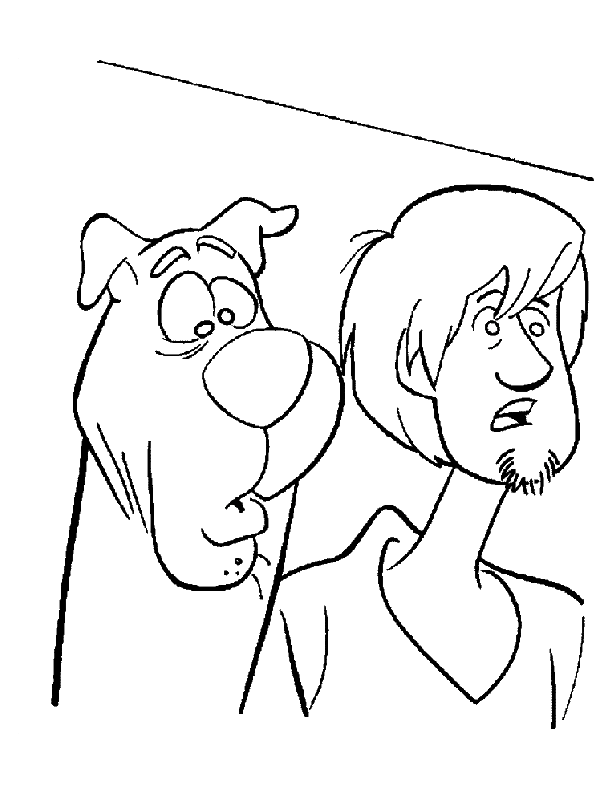 coloring pages - Cartoon » Scooby Doo (313) - Scooby Doo and Shaggy
