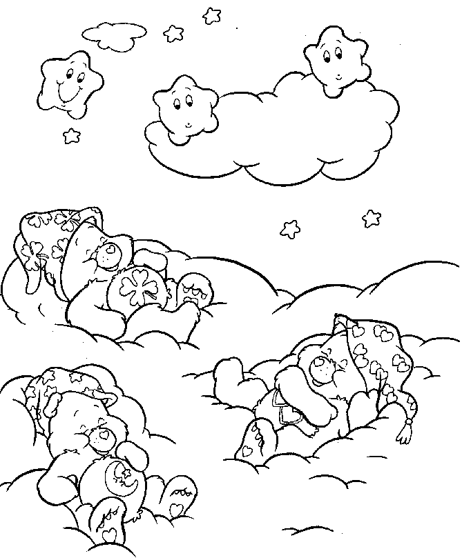 Pudgy Bunny's Care Bears Coloring Pages