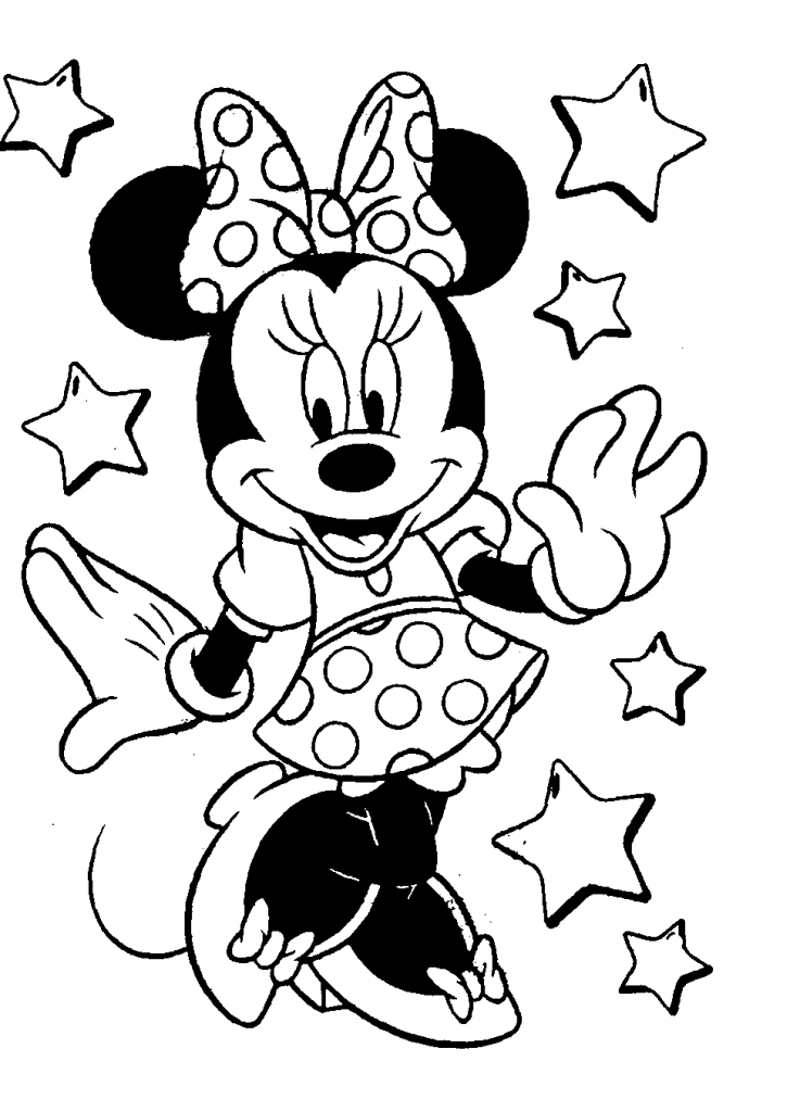 minnie mouse coloring page