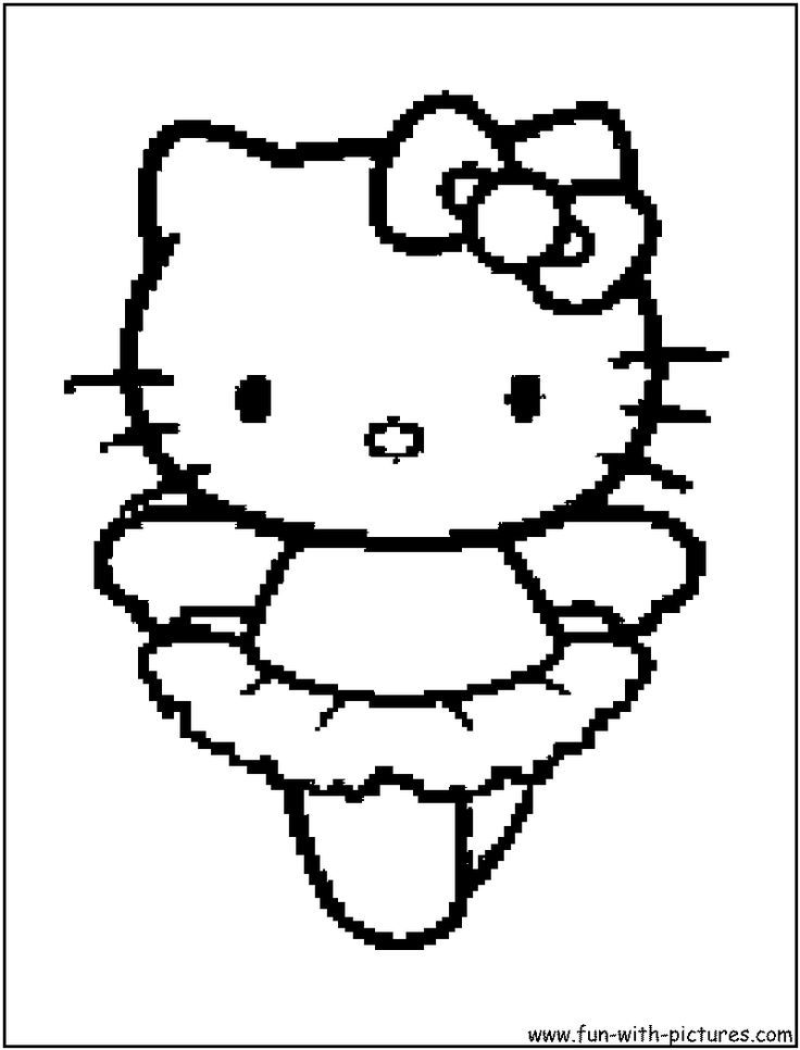 hello kitty dancing the ballet | Dance Coloring Pages