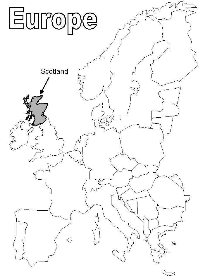 map of scotland Colouring Pages