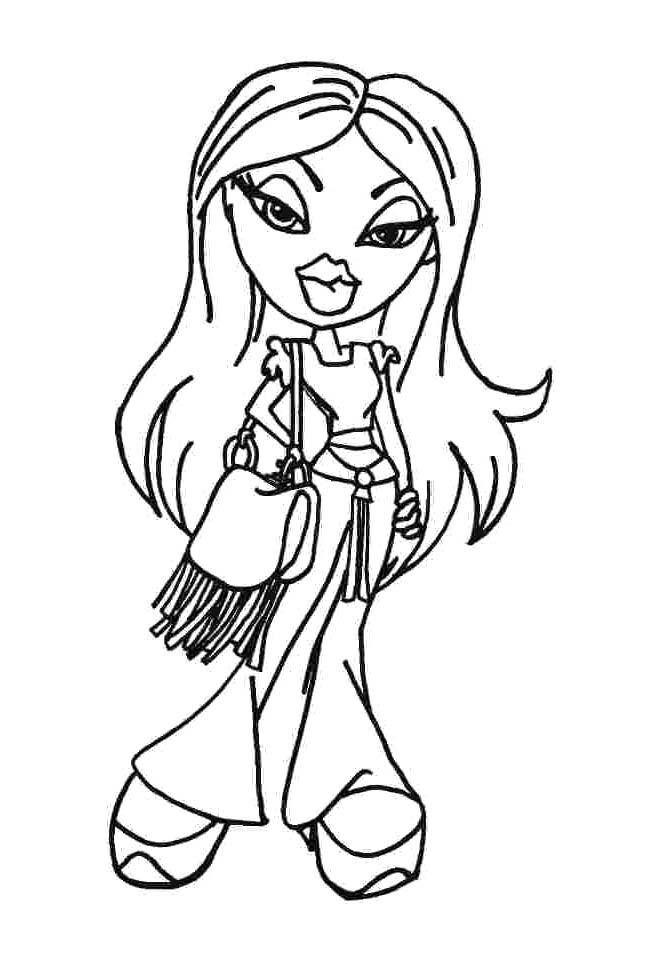 Style Of Sasha Coloring Pages - Bratz Cartoon Coloring Pages 