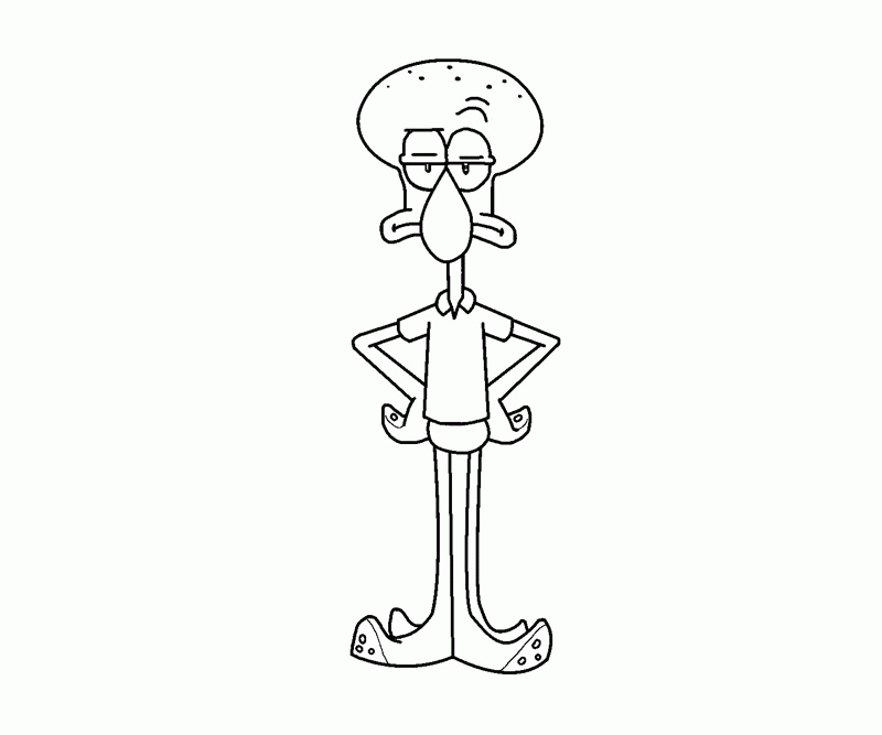 Squidward Coloring Pages - Coloring Home