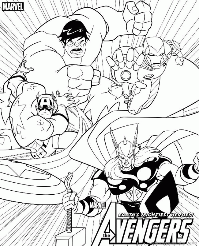 Marvel Avengers Coloring Pages Coloring Home