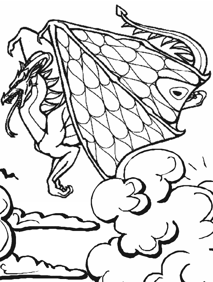 Starry-shine: 4 Dragons Coloring Pages