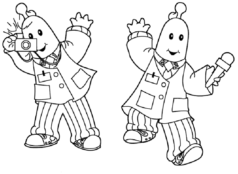 Coloring Page - Bananas in pyjamas coloring pages 1