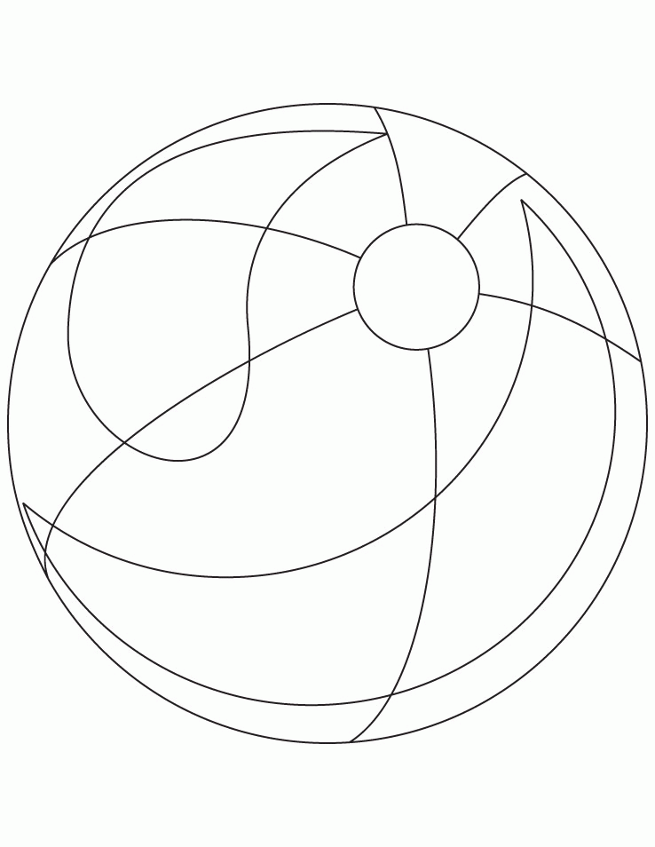 Beach ball coloring page | Download Free Beach ball coloring page 