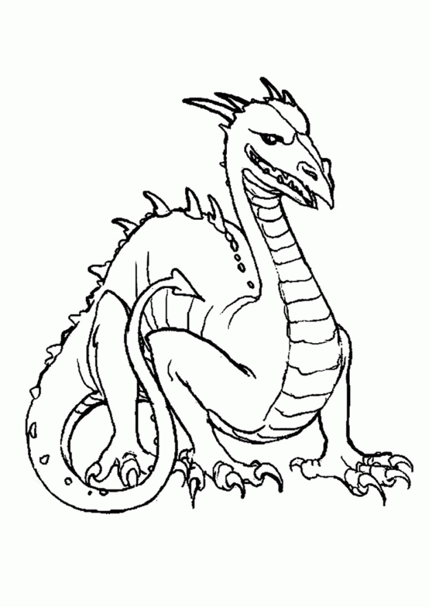 five headed dragon Colouring Pages (page 3)
