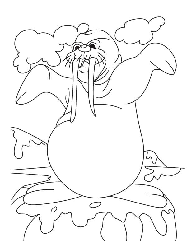 Ghost walrus coloring pages, Kids Coloring pages, Free Printable 