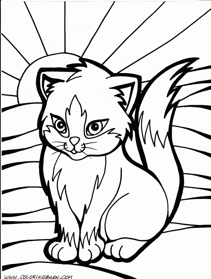 Cute Kitten Coloring Pages