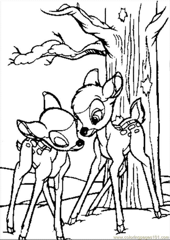 Coloring Pages Coloring Bambi (Cartoons > Bambi) - free printable 