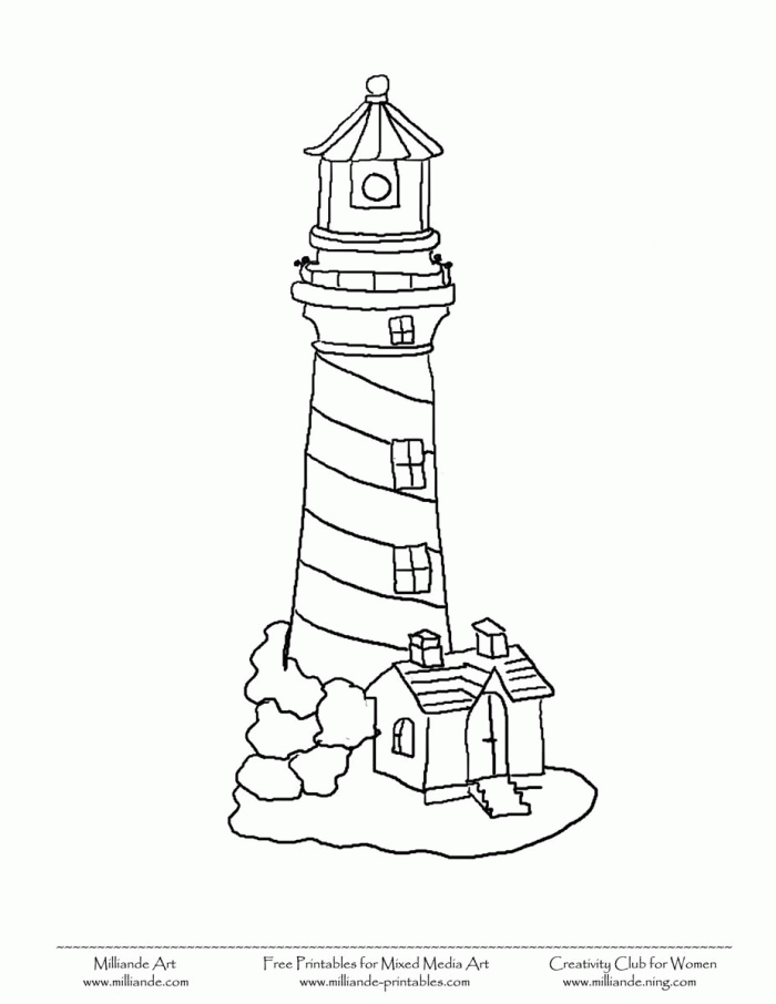 Lighthouse Coloring Pages For Kids | 99coloring.com