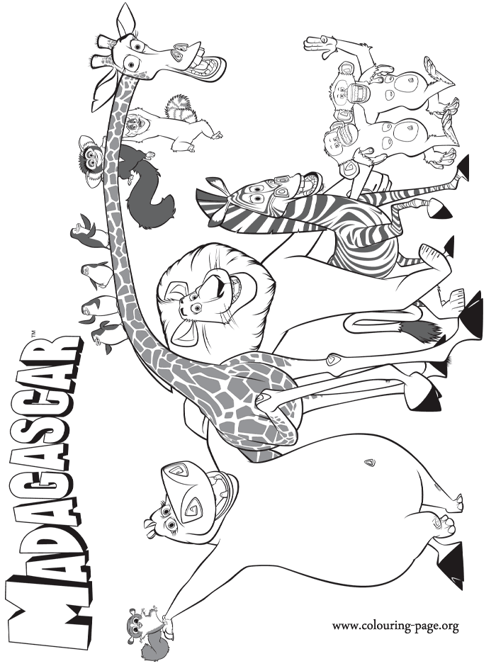 madagaskar Colouring Pages (page 3)