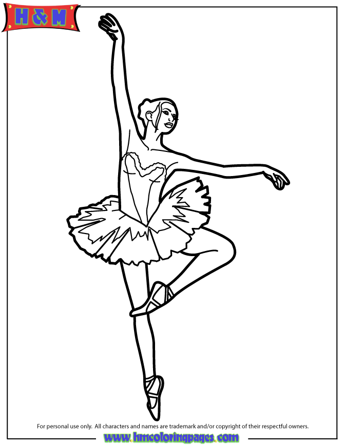 Sitting Ballerina Coloring Page | Free Printable Coloring Pages