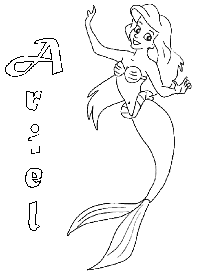 Gambar Ariel Mermaid Coloring Pages Home Printables Baby di Rebanas ...