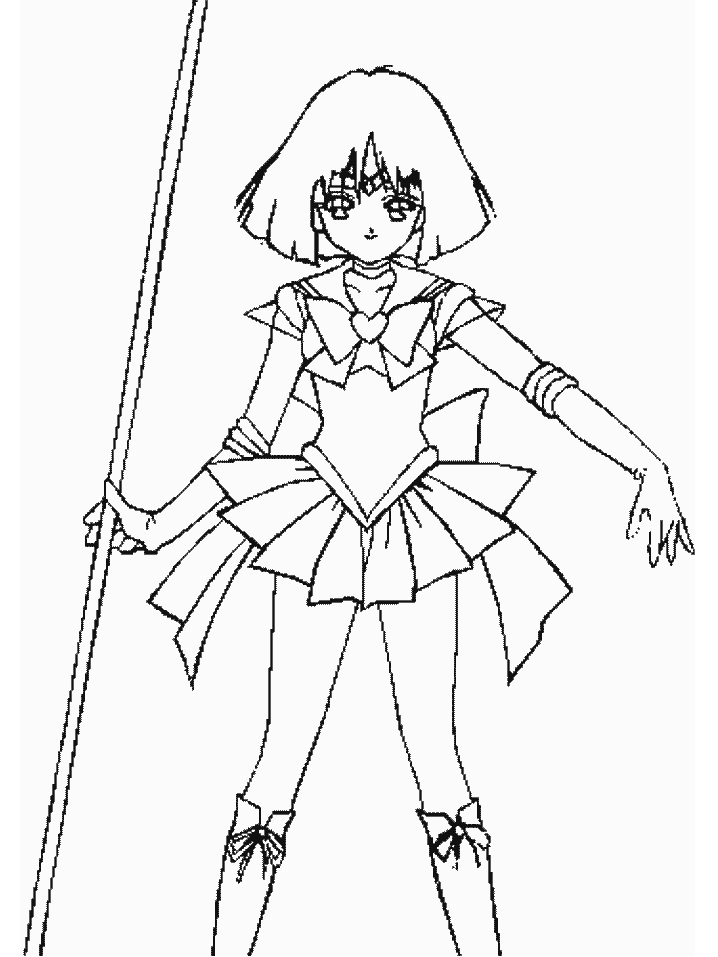 SAILOR SATURN COLORING PAGE - Coloring Home