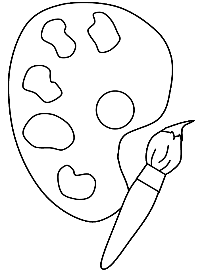 paint brushes Colouring Pages (page 2)