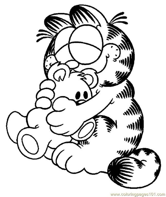 Coloring Pages Garfield 011 Cartoons Garfield Free Printable 