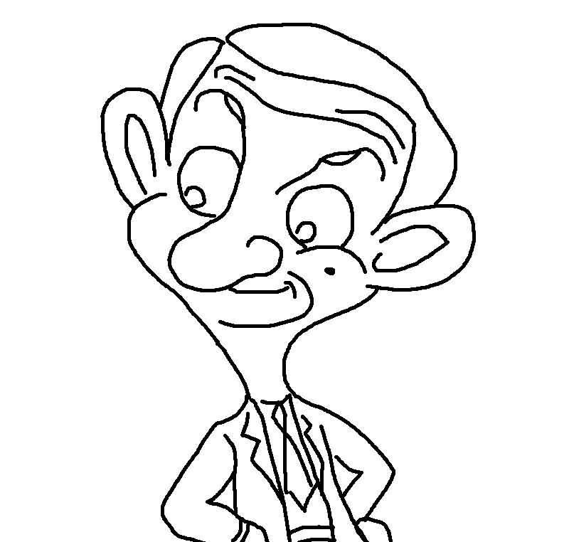 cartoon mr bean Colouring Pages
