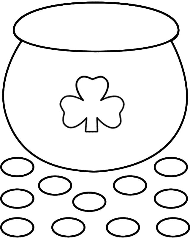 Pot Of Gold Templates Coloring Home