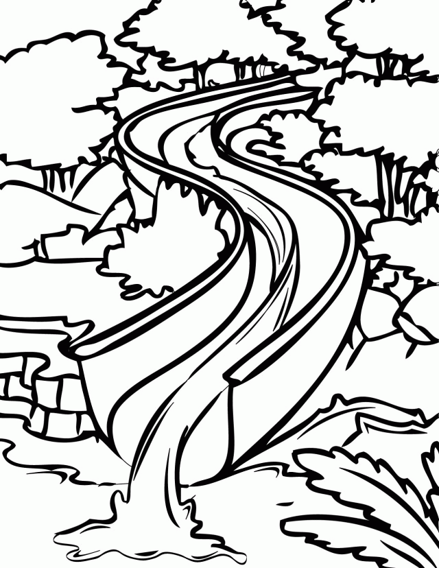 Coloring Page Of A Water Slide | Alfa Coloring PagesAlfa Coloring 