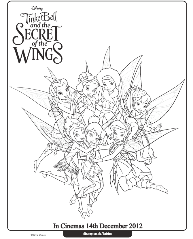 tinkerbell coloring pages fairies