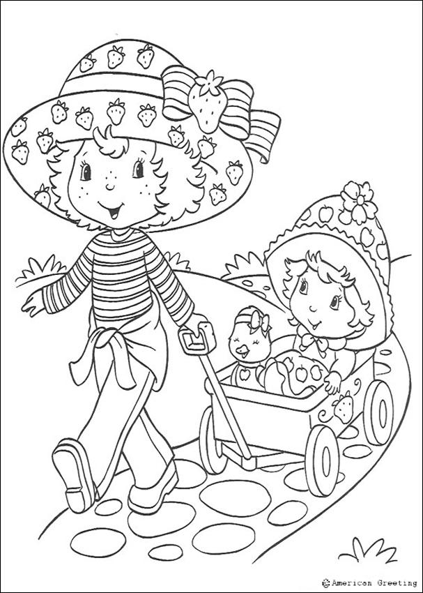 STRAWBERRY SHORTCAKE coloring pages - Strawberry Shortcake, Apple 