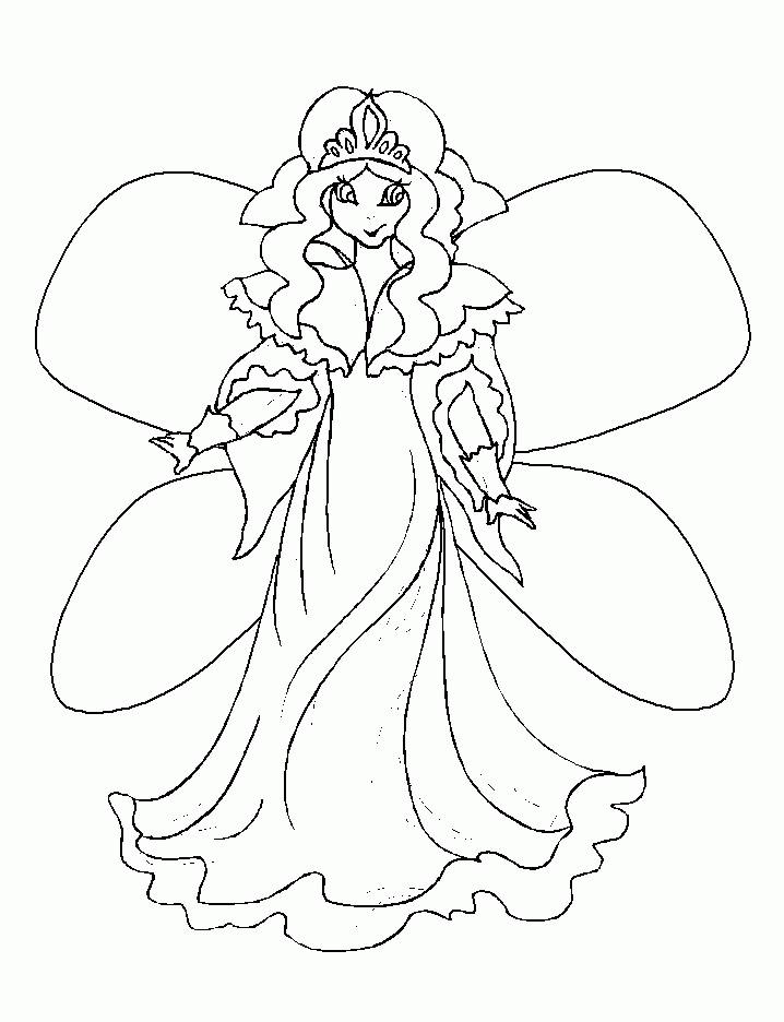Beautiful Fairy Queen Coloring Pages - Fairy Coloring Pages 