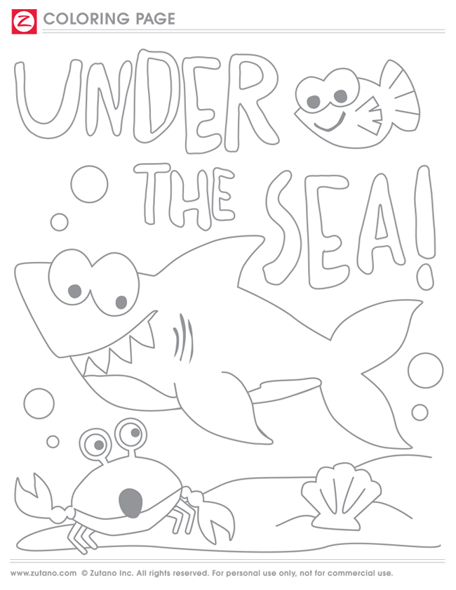 TBT Coloring Page: Under The Sea | blog.zutano.com