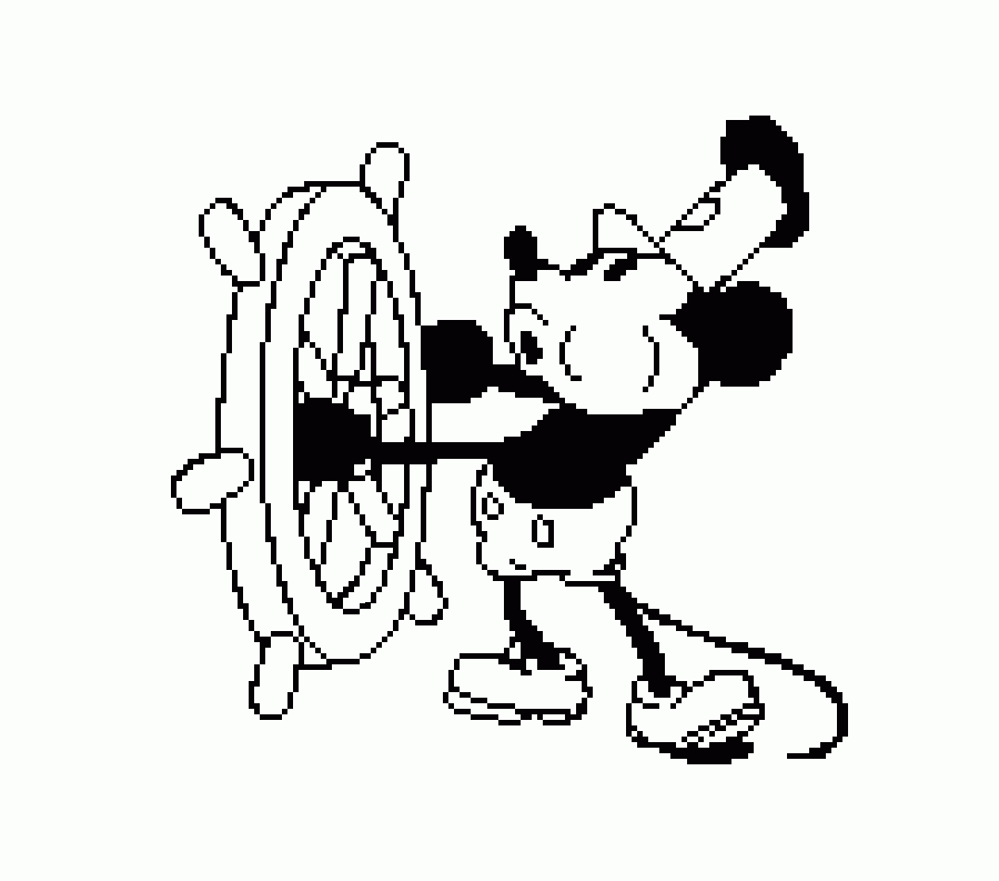 Pixel Art Steamboat Willie by itsmonotune