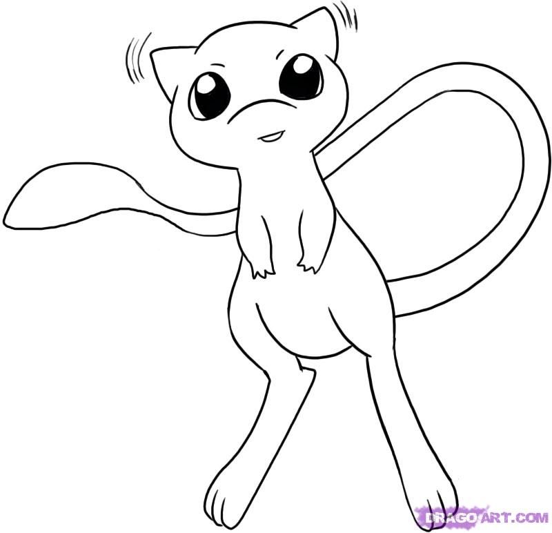How to Draw Mew, Step by Step, Pokemon Characters, Anime, Draw 