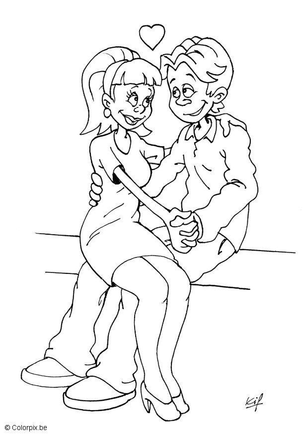 couples together Colouring Pages (page 2)