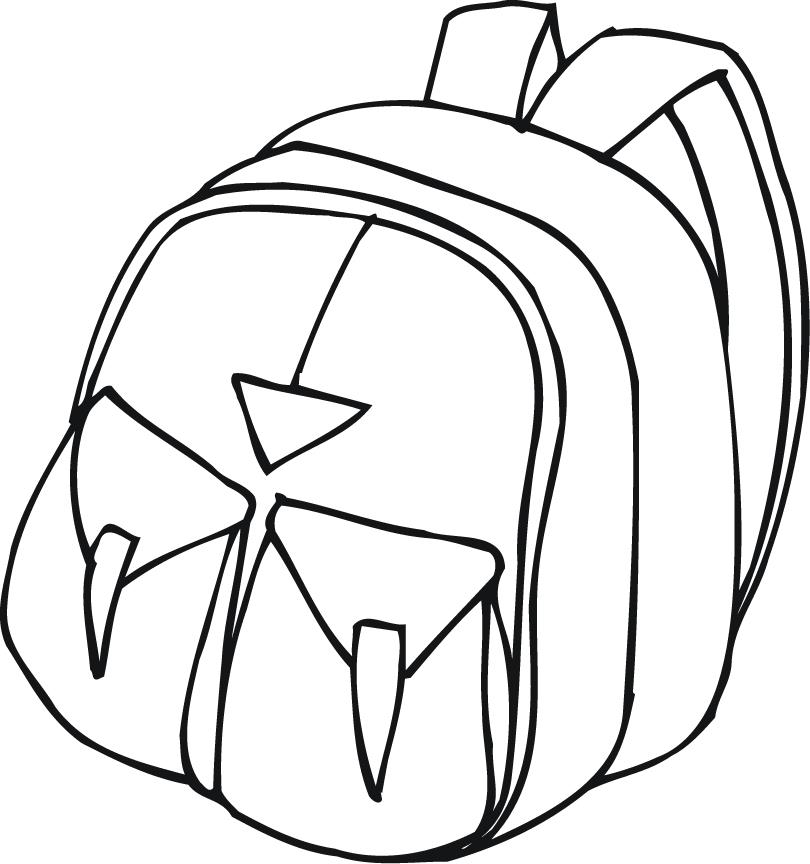 coloring pages of backpack with boy for kids 2014 - Coloring Point