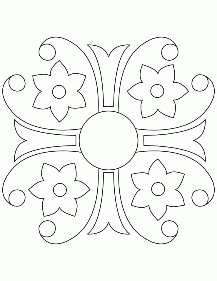 Diwali Rangoli Coloring Pages | Free Quotes Images
