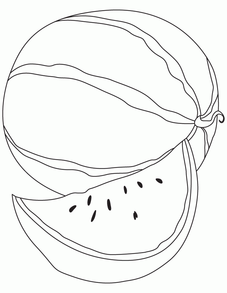 Print And Coloring Pages Watermelon | Coloring Pages